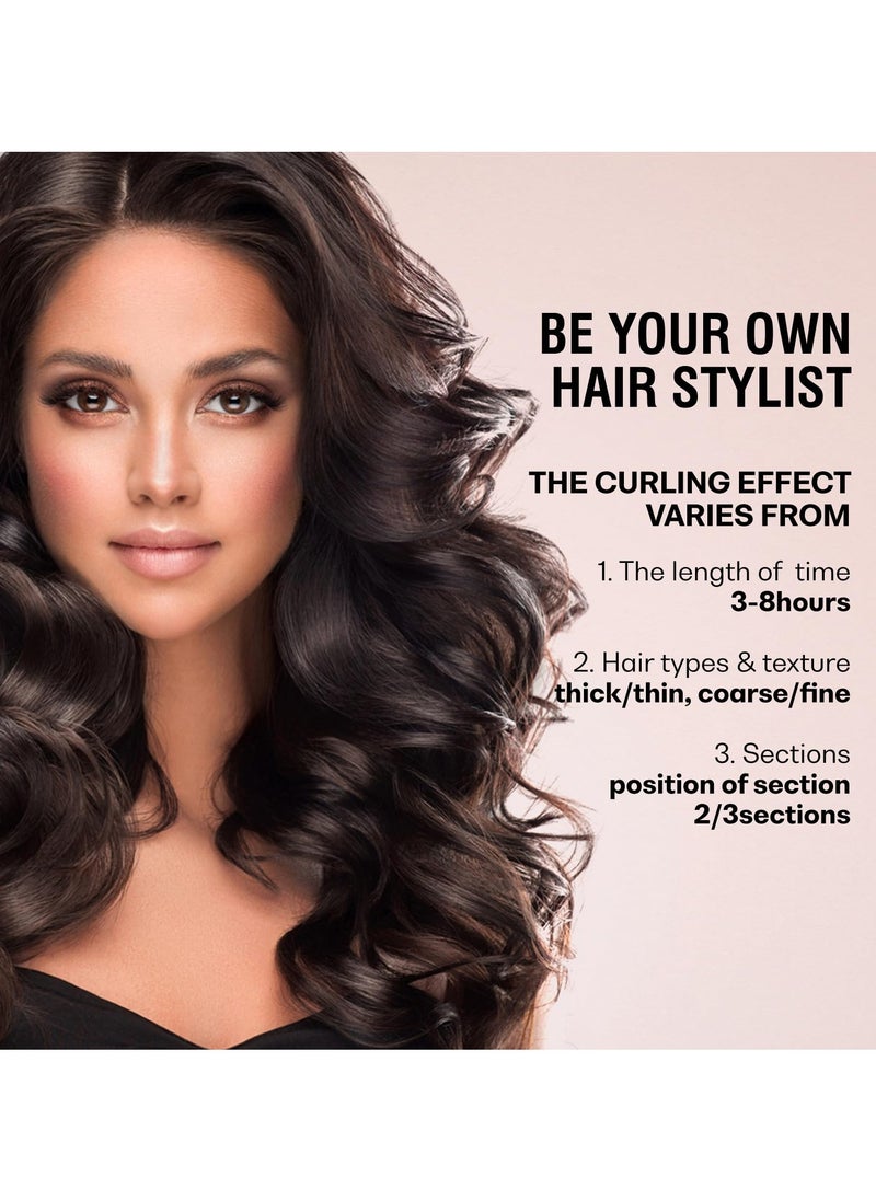 SYOSI Heatless Hair Curler with Flexi Rods and Hook, Heatless Curling Rod for All Hair Types, Comfortable No-Heat Curlers to Sleep In, Overnight Blowout Curls, Black  - Image 5