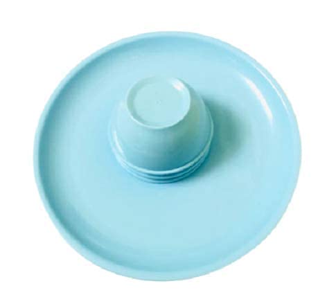Coolkart Combo-Set of 2 Dinner Plates & 4 Curry/Dessert Bowls; Made of Food-Grade Virgin; Break-Resistant, Microwave & Dishwasher-Safe; (Ocean Blue) - Image 1