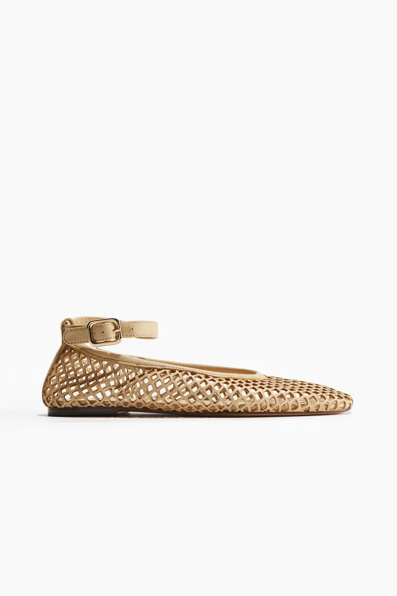 H&M Perforated leather ballet pumps