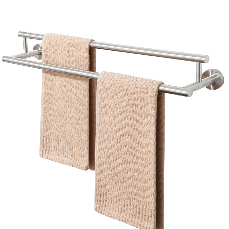 Alise Double Bath Towel Bars Towel Racks for Bathroom LavatoryWall Mount Towel Holder SUS304 Stainless Steel Towel Hanger RailGYT6902LS Brushed Nickel24Inch