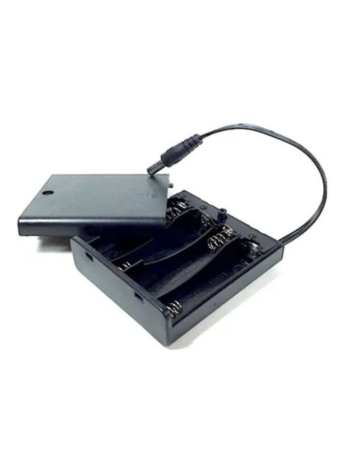 Generic - Battery Holder for 4xAA with Covered and DC Plug - Image 1
