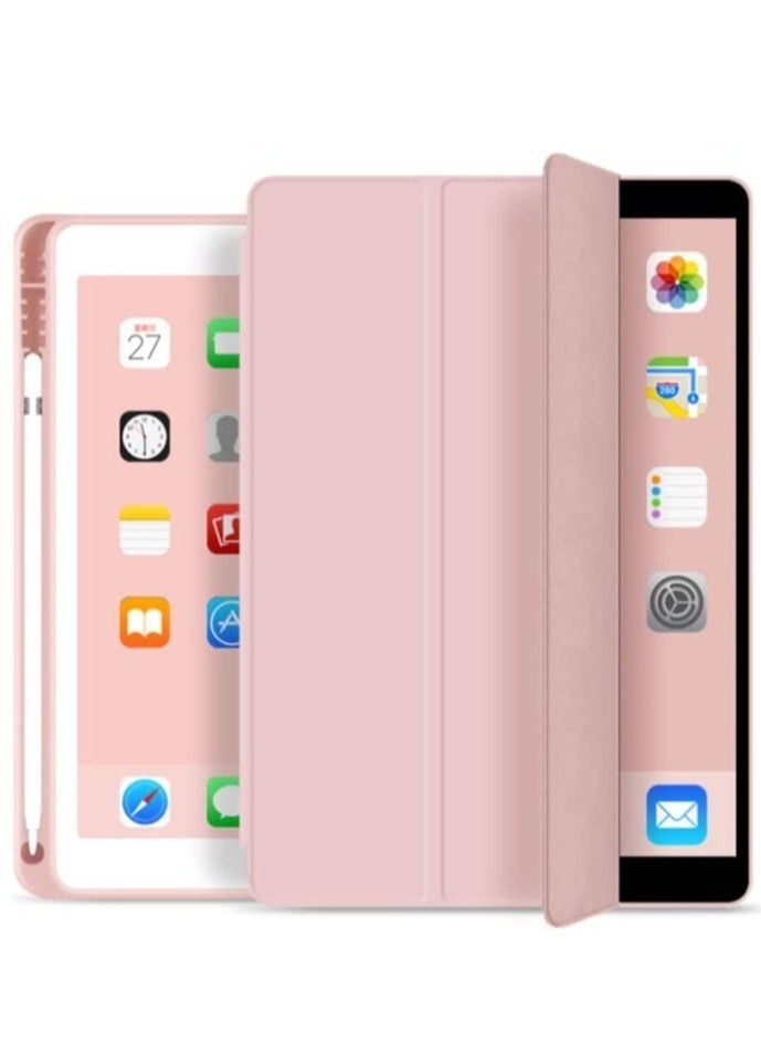 Soft Smart Case with Pencil Holder Foldable Stand Compatible with iPad 10.2 Inch 9th / 8th / 7th Generation 2021/2020 / 2019, iPad Air 3rd Generation, iPad Pro 10.5 Inch (Deep Navy Blue) - Image 1