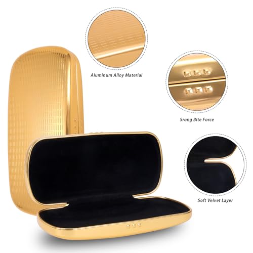 Hifot Metal Eyeglass Case, Glasses Case Hard Shell, Aluminum Spectacles Box Sunglasses Case for Men Women, Reading Glasses Holder - Image 4