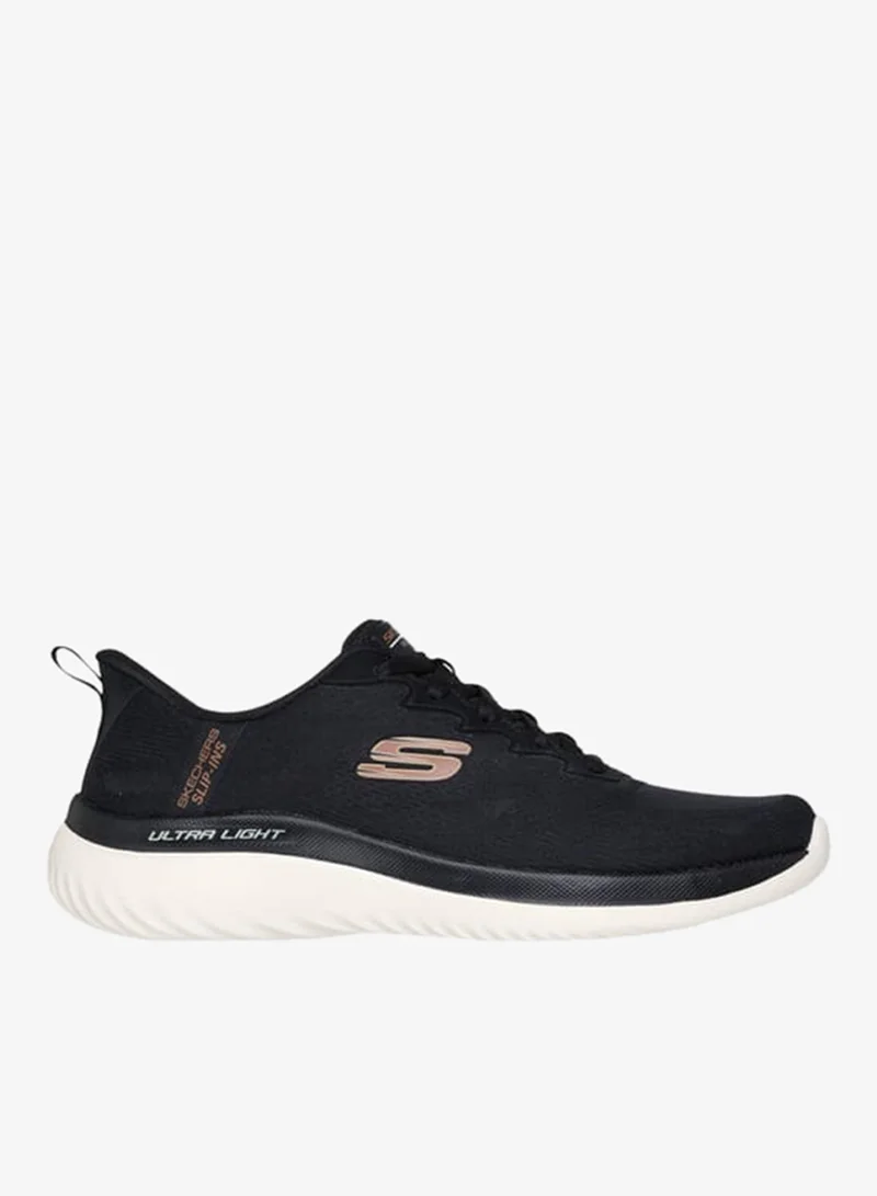 سكيتشرز Men's Logo Detail Lace-Up Running Shoes - Bounder 2.0