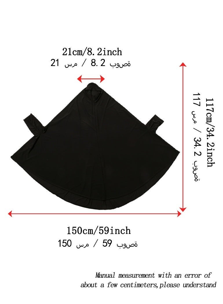 المرأة الفورية المسلمة Abayas مع الأكمام حجاب الغطاء الكامل الخمار الصلاة الحجاب قبعة Jumpsuit بدلة كسول طويلة - Image 5