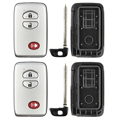 KeylessOption 2X Keyless Option Remote Car Key Fob Shell Case for Toyota HYQ14AAB - Image 1