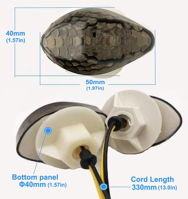 SAMDO Motorcycle LED Flush Mount Turn Signal Light Blinker Turning Lamp Smoke for Honda CBR600RR CBR1000RR CBR600F3 CBR600F4 CBR600 CBR929 - Image 5