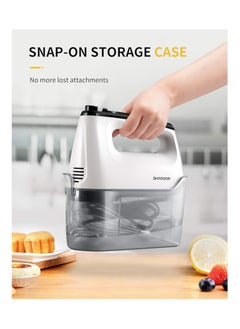 SHARDOR 400W Electric Hand Mixer with 6 Speeds & Turbo function, Snap-On Storage Case, Easy Eject Button, 5 Stainless Steel Attachments, for kitchen use Baking,mixing,kneading e.t.c  - Image 3