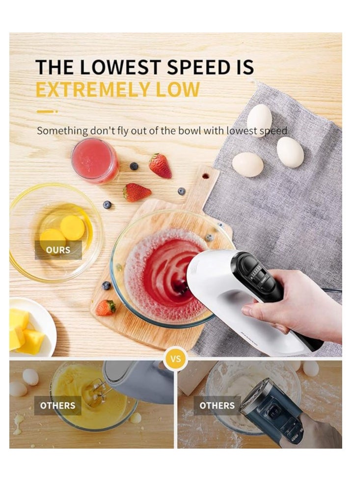 SHARDOR - 400W Electric Hand Mixer with 6 Speeds & Turbo function, Snap-On Storage Case, Easy Eject Button, 5 Stainless Steel Attachments, for kitchen use Baking,mixing,kneading e.t.c - Image 1
