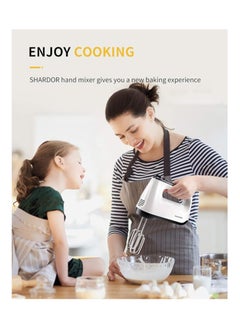 SHARDOR 400W Electric Hand Mixer with 6 Speeds & Turbo function, Snap-On Storage Case, Easy Eject Button, 5 Stainless Steel Attachments, for kitchen use Baking,mixing,kneading e.t.c  - Image 5