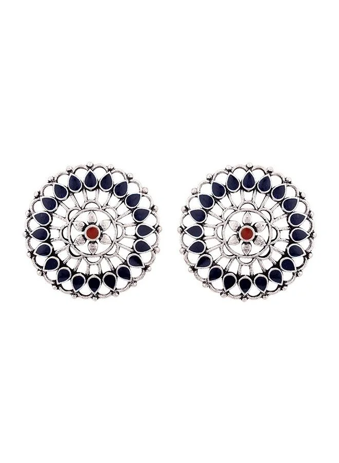 فويلا أقراط ماندالا بزخارف زهرية