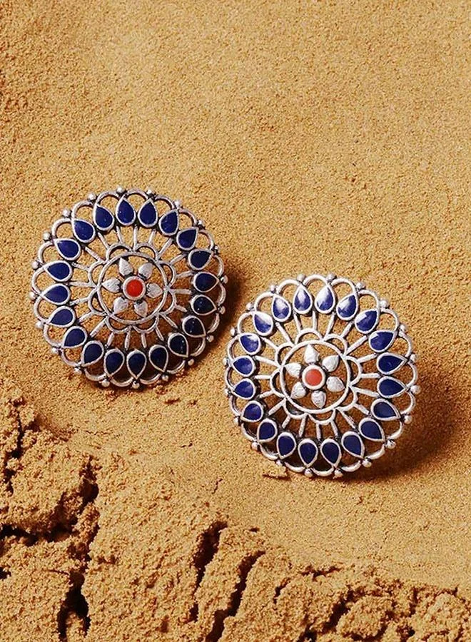 فويلا أقراط ماندالا بزخارف زهرية