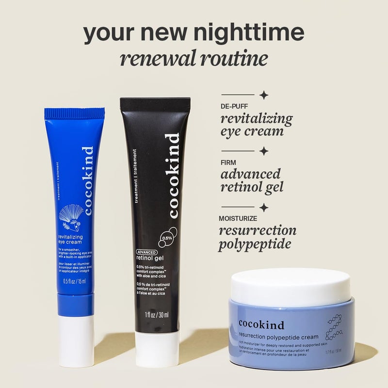 Cocokind Advanced Retinol Gel 0.5%, Improve the Appearance of Fine Lines and Uneven Texture without Irritation, Aloe and Cica to Prevent Dryness, 1 fl oz - Image 2