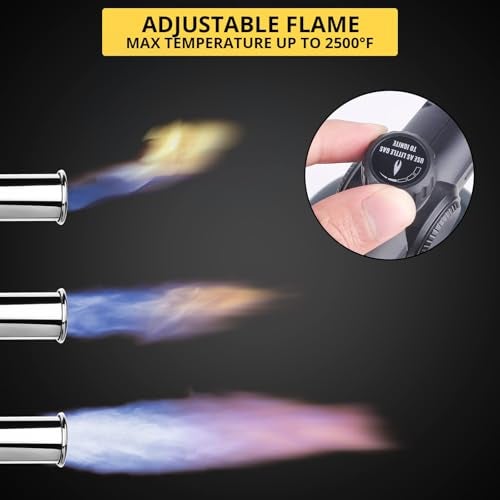 TBTeek Powerful Cooking Torch, TBTEEK Sous Vide Propane Torch, Kitchen Culinary Grilling Torch Lighter for Searing Meat, Charcoal Lighter, BBQ and Campfire Starter (Tank Not Included) - Image 2
