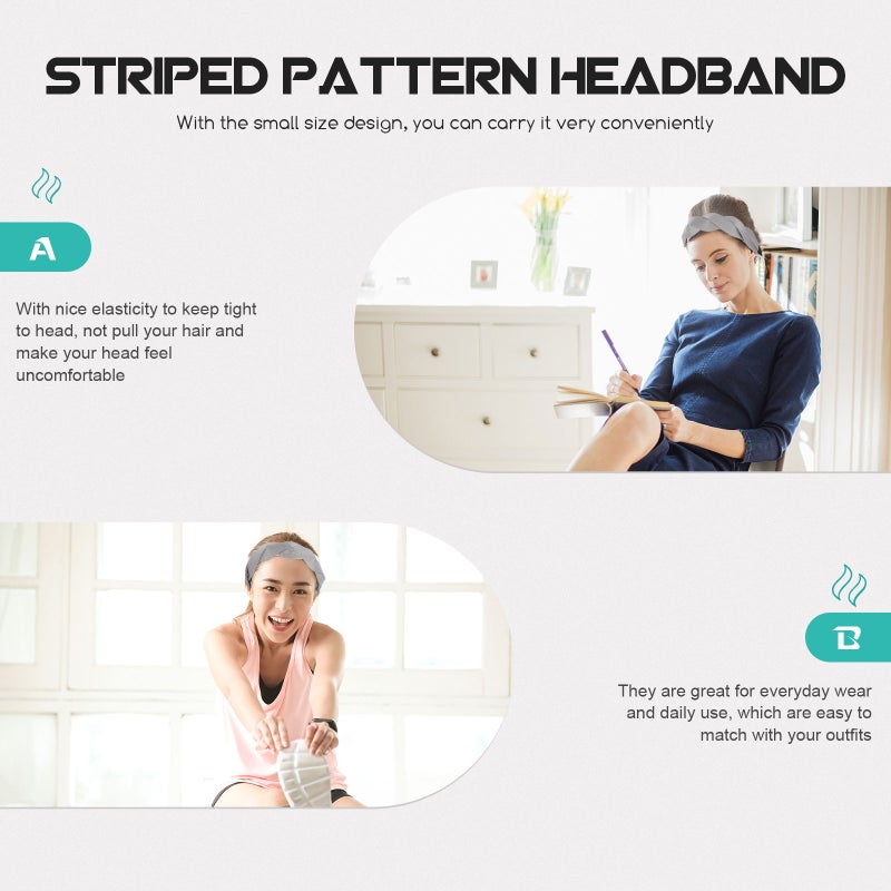 4 Pcs Retro Headband Wide Twisted Headband Hairband Hair Accessory - Image 2