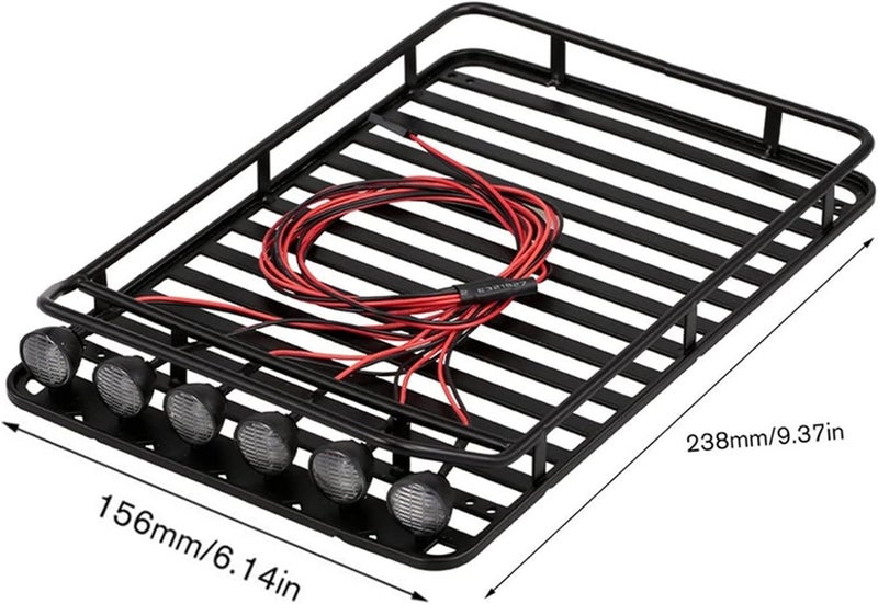 Yurefax Metal Roof Luggage Rack with 6 Lights - Image 2