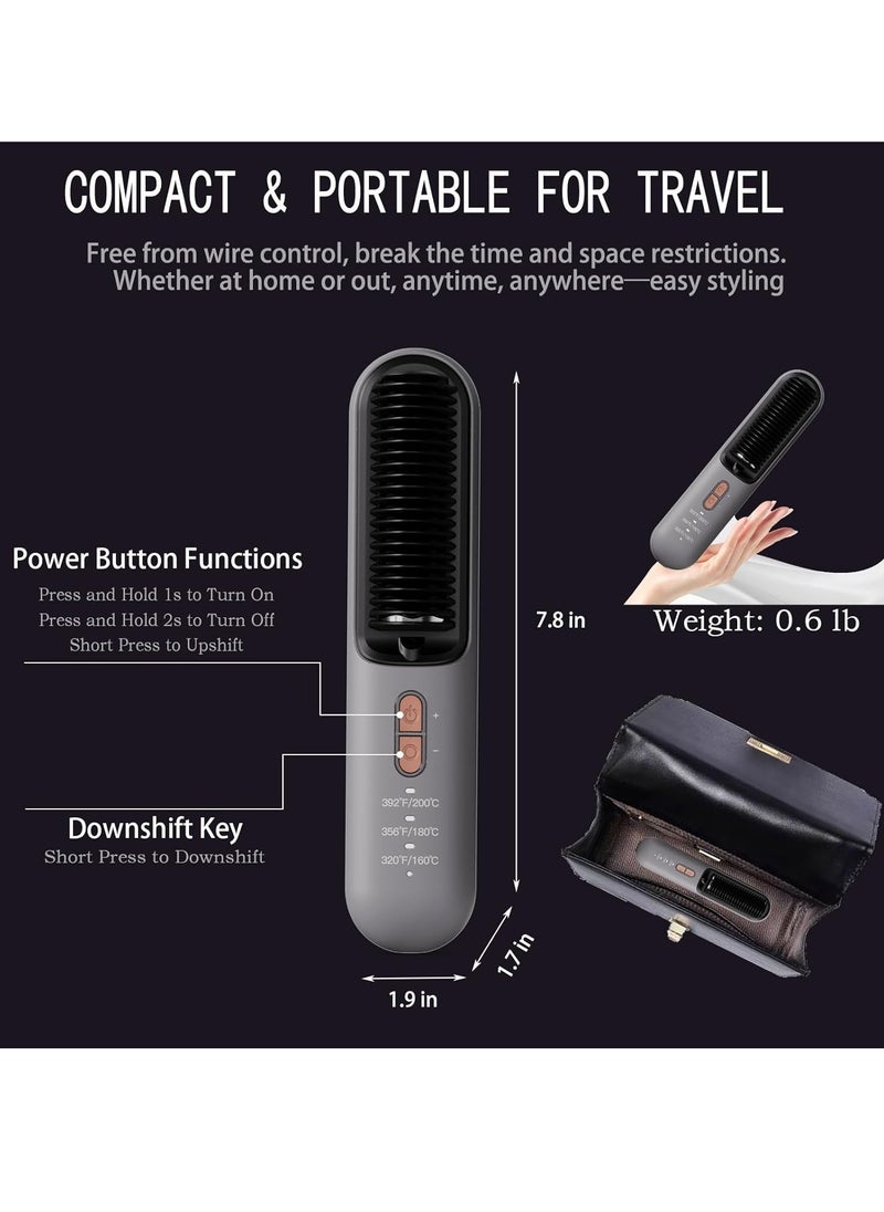 Cordless Ionic Hair Straightener Brush – Mini Hot Comb With 3 Heat Levels, USB-C Rechargeable, Anti-Scald & Portable For Women - pzsku/Z3FC023EDD0A84E2B2BADZ/45/1741171820/3137b588-9dad-47a8-9e17-a24577a8eae7