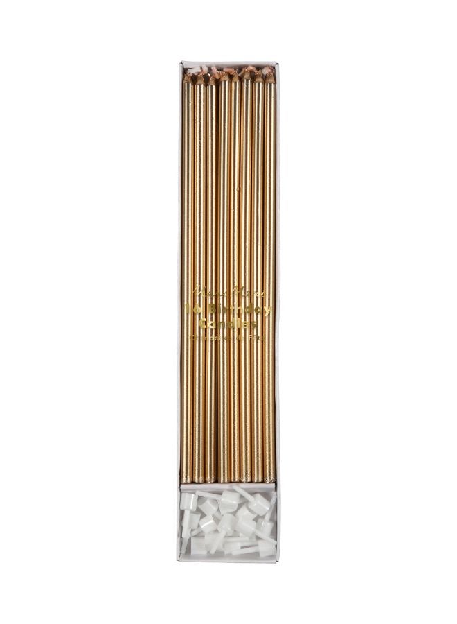 Meri Meri Gold Long Candles - Image 1