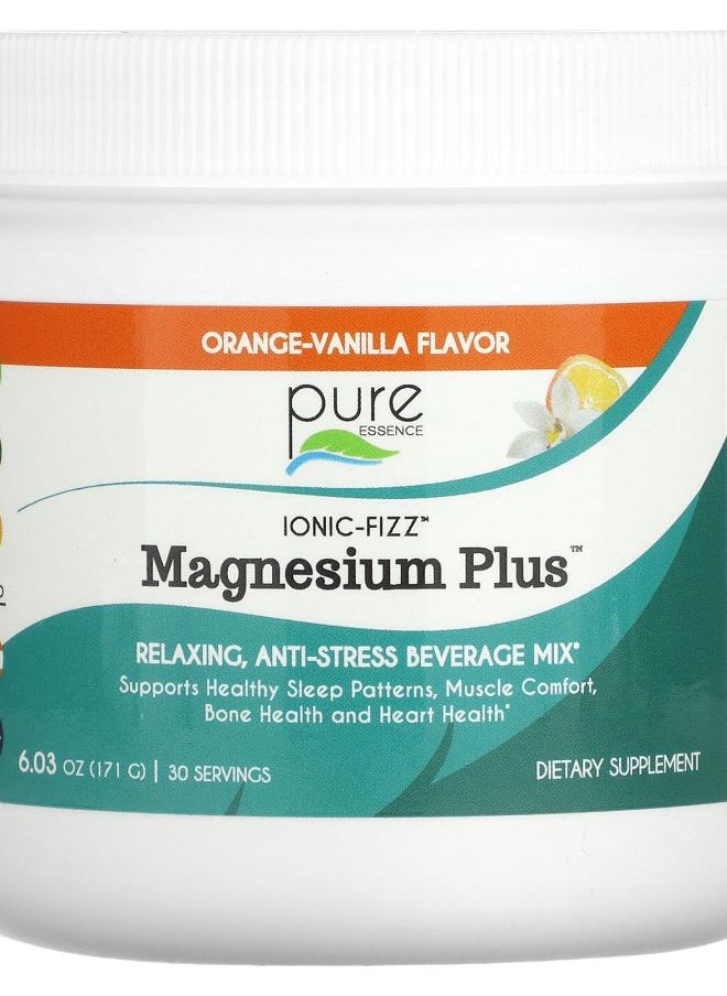 Pure Essence Ionic-Fizz Magnesium Plus Orange-Vanilla 6.03 oz (171 g) 