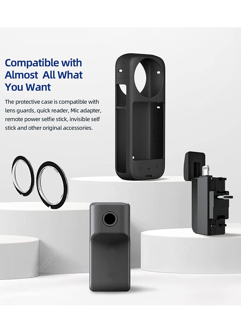 Generic - Protective Case for Insta360 X3 Panoramic Action Camera Black - Image 1