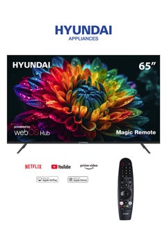 Hyundai 65 Inch 4K UHD Smart LED TV with Built in Receiver - L65HYNDA650, With Magic Remote