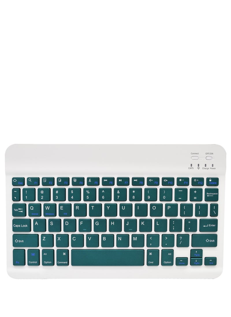 GULFLINK Wireless Bluetooth Rechargeable Keyboard, Multi-Device Universal Bluetooth Keyboard, Portable Keyboard, Suitable for iOS Android, Windows iPad, Tablets MacBook (Dark Green)  - Image 1