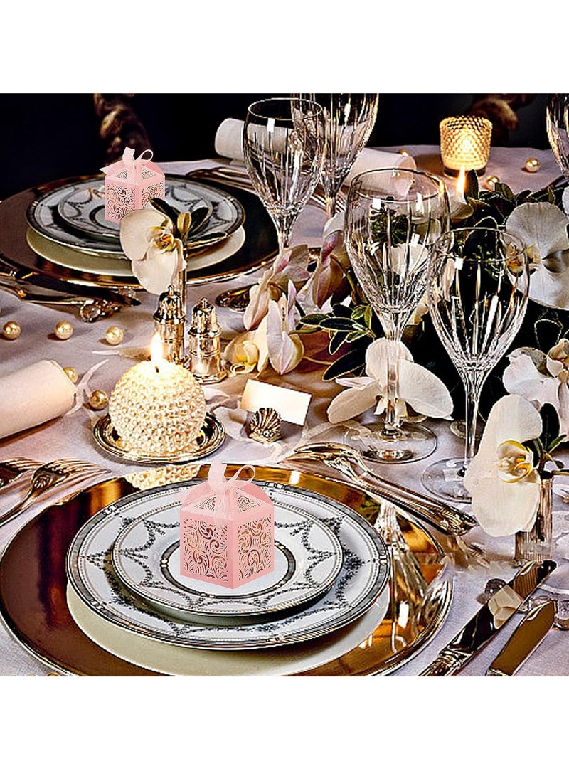 20 قطعة من صناديق الهدايا المزخرفة بالليزر، بحجم 2×2×2.75 بوصة، صناديق هدايا صغيرة للهدايا، صناديق تذكارية لحفلات الزفاف مع شريط، صناديق صغيرة للحلوى للمناسبات مثل حفلات الزفاف، استقبال العروس، الذكرى السنوية، أعياد الميلاد، صندوق هدايا رمضان، صندوق هدايا العيد. - Image 2