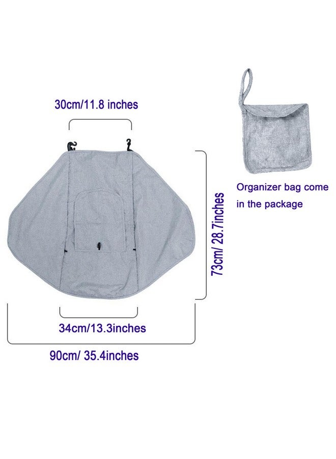 LLUFO Stroller Sun Shade Universal Baby Stroller Cover for Sun Bassinet Blackout Cover (0-6m) Sunshade Visor Wind Cover Blocks Sun's Rays - Gray - Image 5