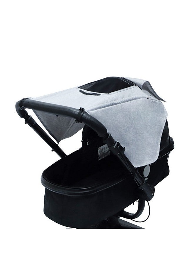LLUFO Stroller Sun Shade Universal Baby Stroller Cover for Sun Bassinet Blackout Cover (0-6m) Sunshade Visor Wind Cover Blocks Sun's Rays - Gray - Image 1