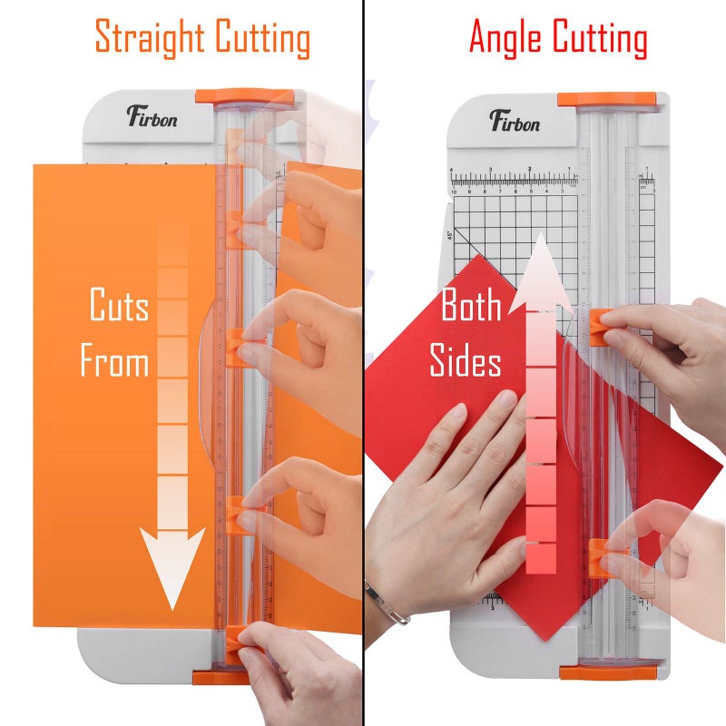 Firbon A4 Paper Cutter 12 Inch Titanium Paper Trimmer Scrapbooking Tool with Side Ruler for Craft Paper, Coupon, Label, Cardstock (White) - Image 3