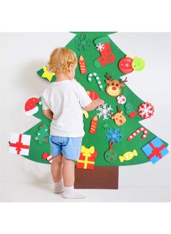 Max Fun Max Fun DIY Felt Christmas Tree Set Plus Tic-Tac-Toe Games for Kids Toddlers Wall Hanging Decorations Felt Craft Kits for Xmas Party Favors  - Image 4