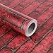 Yifely Red Brick Self Adhesive Shelf Drawer Liner Door Sticker Rural Contact Paper 17.7inch by 9.8 Feet - Image 2