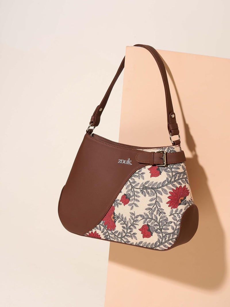 ZOUK Ira Handbag | Stylish Women's Handbag | Luxury Shoulder Bag for Women | Trendy | Fancy Ladies Handbags | Small Purse for Events | Water-Resistant | WavBeach - Image 3