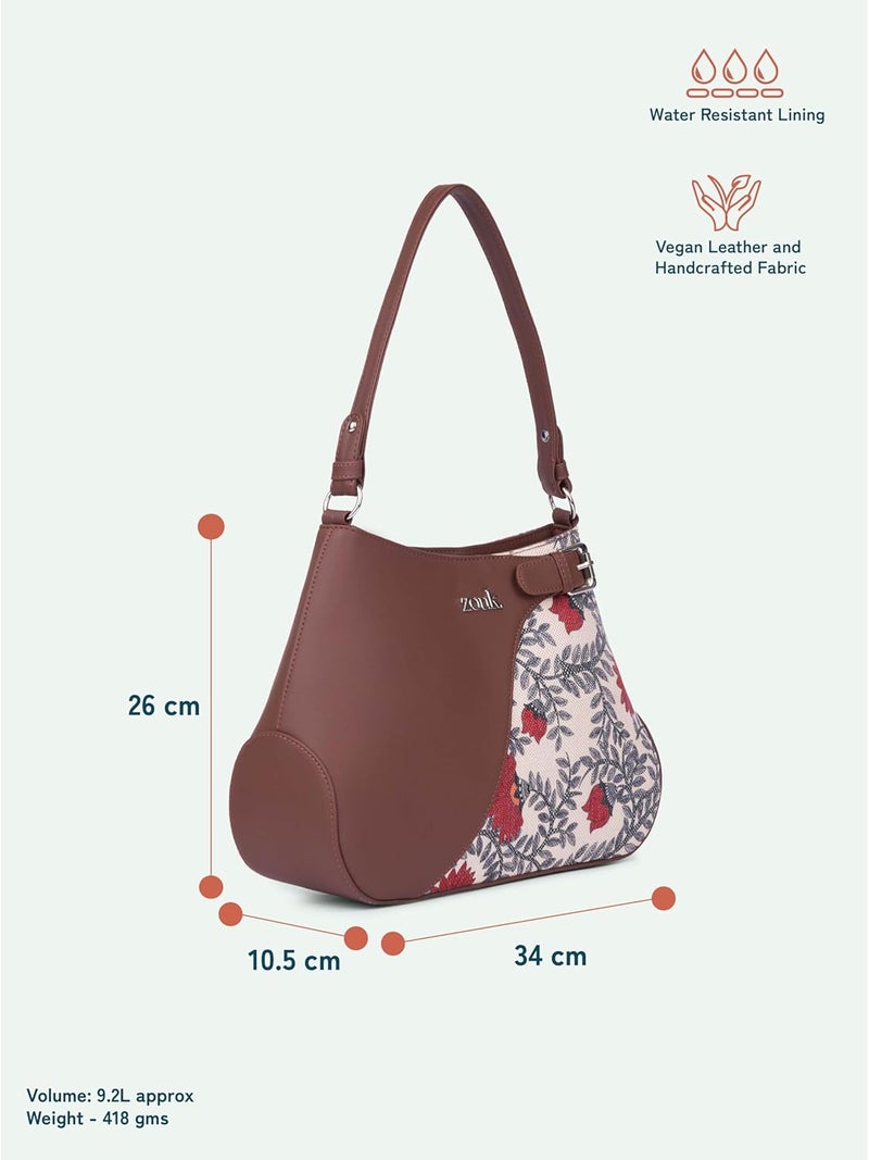 ZOUK Ira Handbag | Stylish Women's Handbag | Luxury Shoulder Bag for Women | Trendy | Fancy Ladies Handbags | Small Purse for Events | Water-Resistant | WavBeach - Image 5