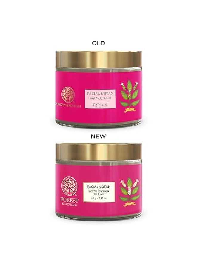 Forest Essentials Facial Ubtan Roop Nikhar & Gulab | Ayurvedic Face Scrub for Dry Skin | Gentle Exfoliation for Smooth & Radiant Complexion - Image 2
