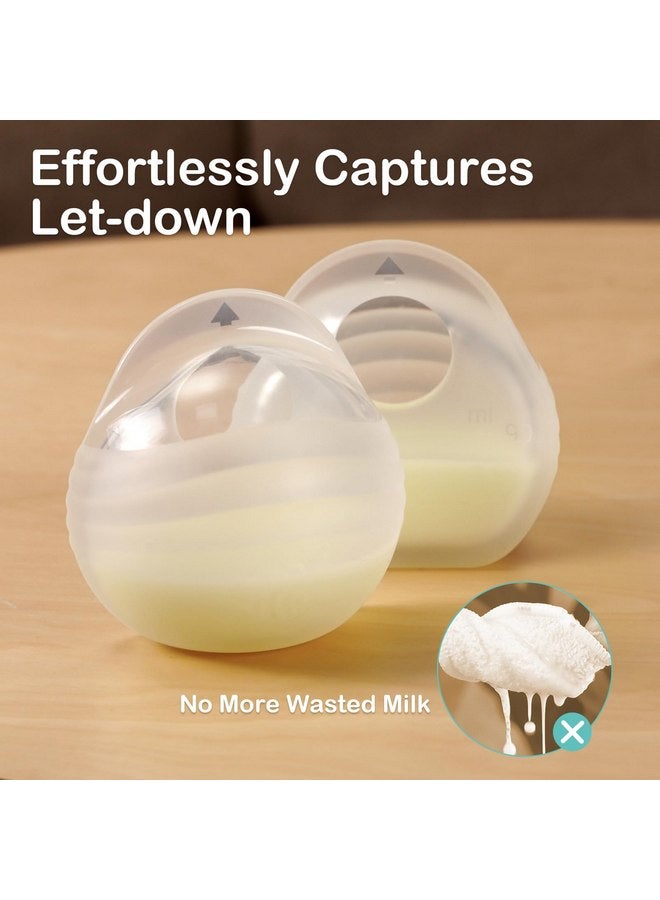 BumbleBee Milk Collector, Portable Silicone Breastmilk Catcher, Kick-Proof Wearable Brest Shields for Breastfeeding Mom, 3oz/2pcs - Image 2