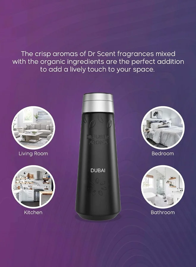 Dr Scent Diffuser Aroma Primum | Dubai Scent - With Gentle and Natural Hints of Blueberry, Safron, White Musk, Rosemary and Amber (500ml)