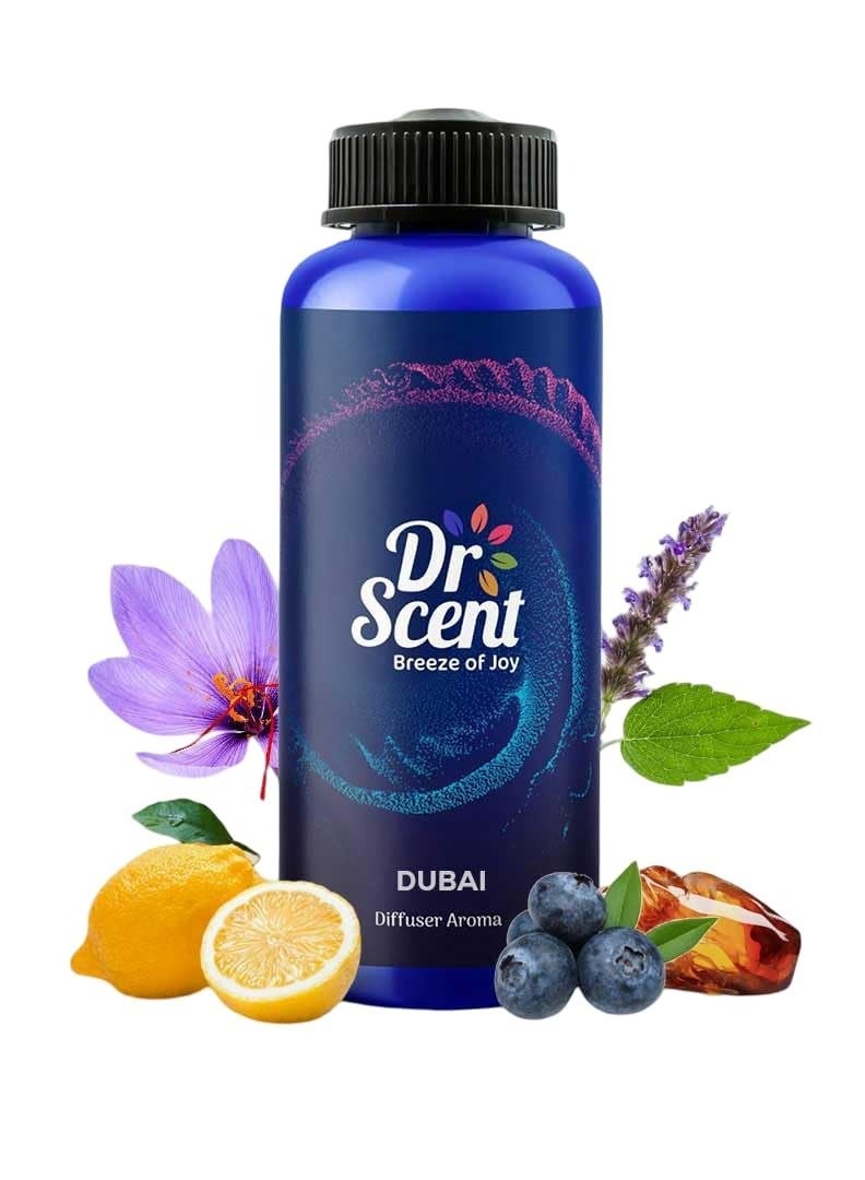 Dr Scent Diffuser Aroma Primum Oil | Dubai Scent - With Gentle and Natural Hints of Blueberry, Safron, White Musk, Rosemary and Amber 500ML - Image 1