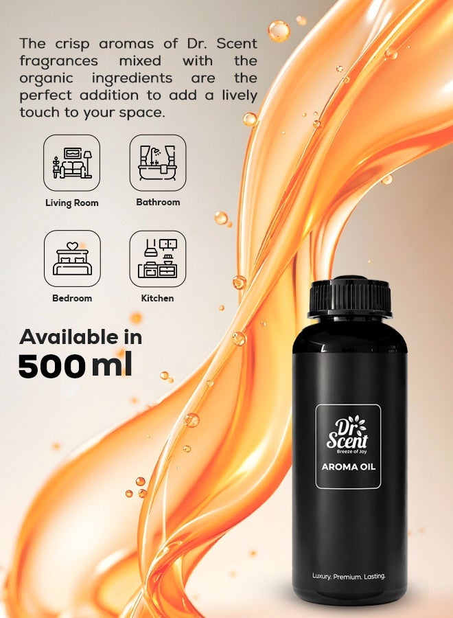 Dr Scent Diffuser Aroma Primum Oil | Dubai Scent - With Gentle and Natural Hints of Blueberry, Safron, White Musk, Rosemary and Amber 500ML - Image 3