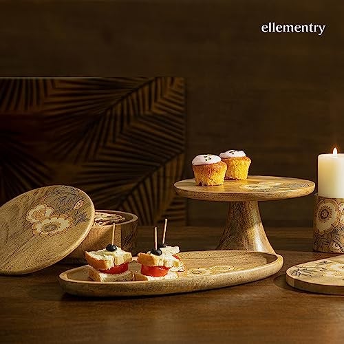 Ellementry Fleur D'or Roti Box | Handmade Chapati Box with Wooden Lid | Food-Grade & BPA-Free | Stylish Casserole for Serving Rotis, Parathas & Flatbreads | Kitchen Organizer & Storage Solution - Image 5