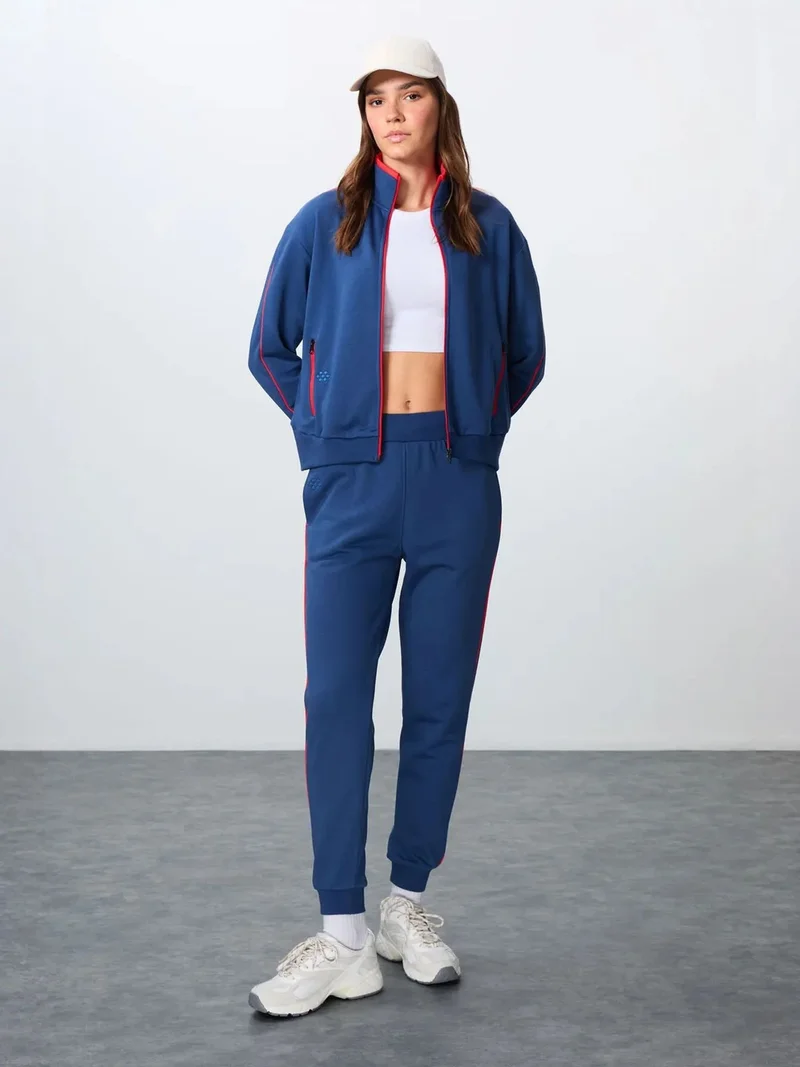 تومي لايف TOMMY Oversized Zip-collar Sweatshirt And Pants Set