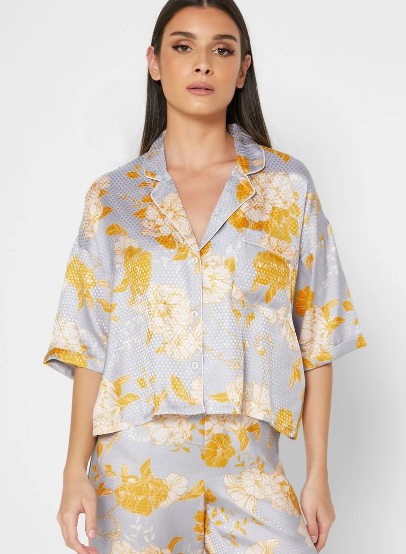 TOPSHOP Floral Print Shirt