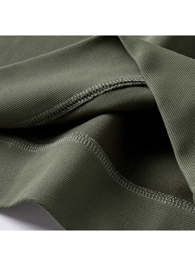 Playboy Men's Sweatshirt Spring And Autumn Long Sleeve T-shirt Casual Loose Sports Tee Autumn Base Layer Shirt Military Green XL - Image 4
