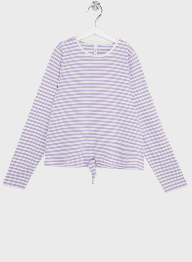 Vero Moda Girl Kids Striped Knot Top
