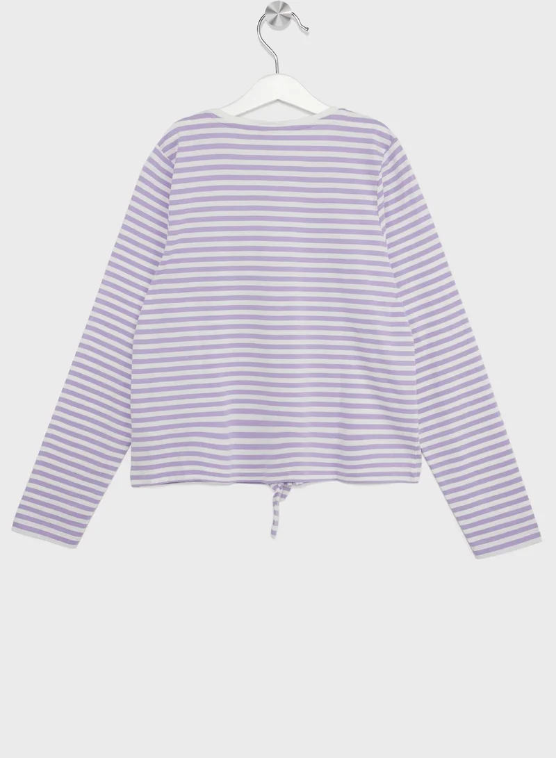 Vero Moda Girl Kids Striped Knot Top