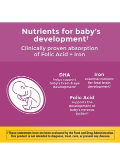 Nature Made Prenatal With Folic Acid + Dha, Dietary Supplement For Daily Nutritional Support, 110 Softgels, 110 Day Supply  - Image 2