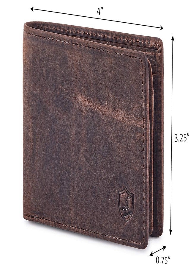 Cochoa Wallet for Men Slim RFID Blocking Leather Bifold Minimalist 2 ID Windows Gift Box Carteras Para Hombres (CRAZY HORSE, COGNAC) - Image 3