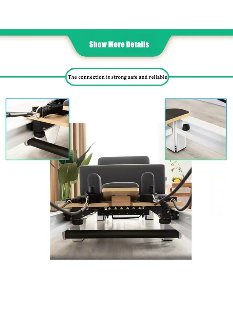 Cool Baby Style COOLBABY Pilates Reformer  Pilates Core Bed Yoga Bed Sports Aluminum Alloy Material Home Stretch Home Stretch Training Fitness Equipment Folding Model - Image 5
