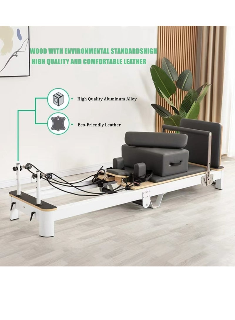 Cool Baby Style COOLBABY Pilates Reformer  Pilates Core Bed Yoga Bed Sports Aluminum Alloy Material Home Stretch Home Stretch Training Fitness Equipment Folding Model - Image 4