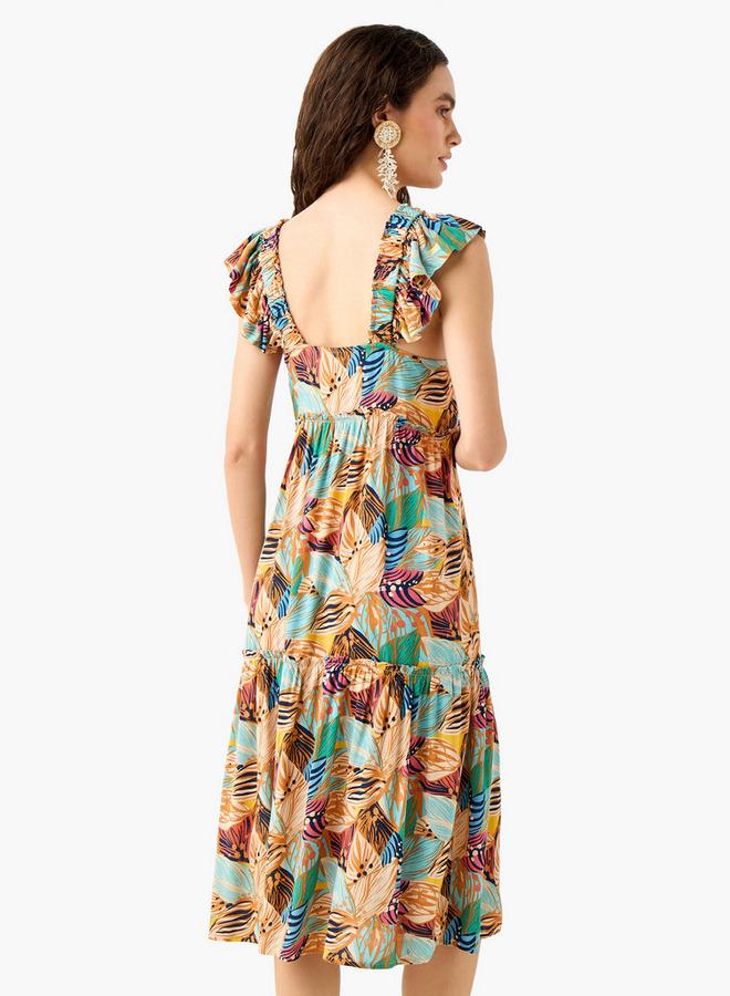Splash FAV Tiered Floral Dress - Image 3
